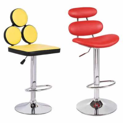 Ghế đảo bếp bọc da lưng cao chân trụ nâng hạ: SG - B254 - $hienthicat